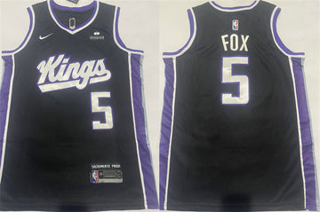 De'Aaron Fox Sacramento Kings black jersey
