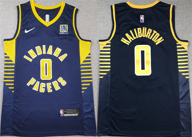 Tyrese Haliburton Indiana Pacers navy jersey