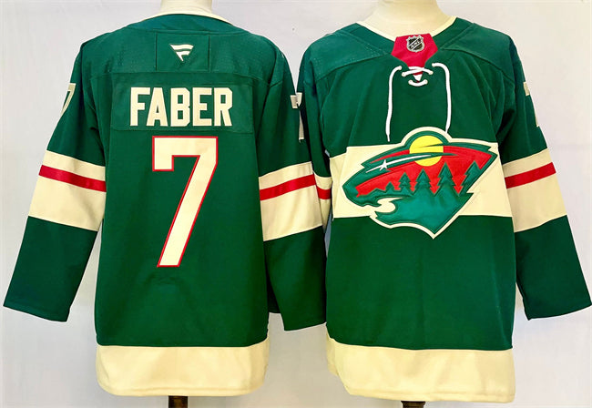 Brock Faber Minnesota Wild green Home jersey