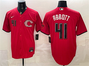 Andrew Abbott Cincinnati Reds red City Connect jersey