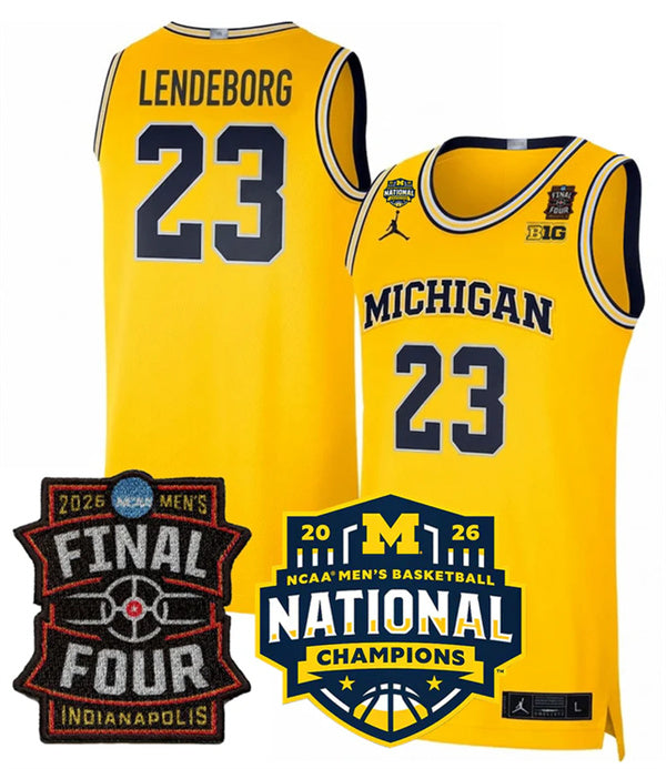 Yaxel Lendeborg Michigan Wolverines yellow jersey