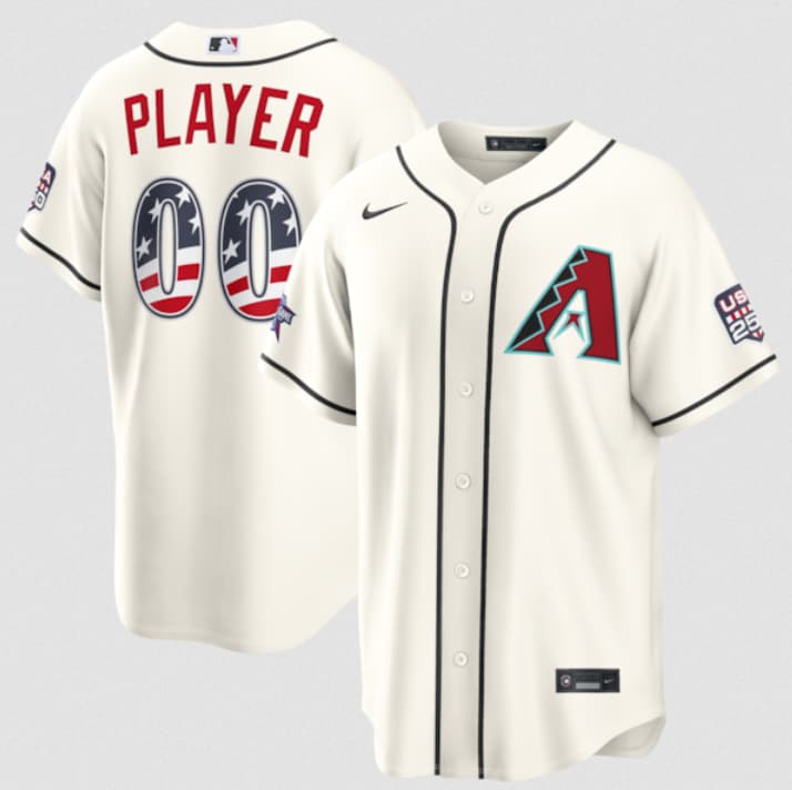 Custom Arizona Diamondbacks cream All-Star jersey