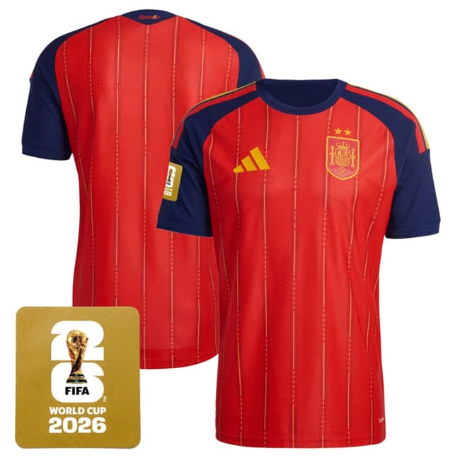Custom Spain National Team red Home jersey