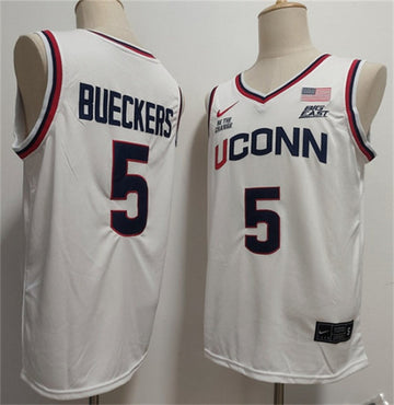 Custom UConn Huskies white jersey