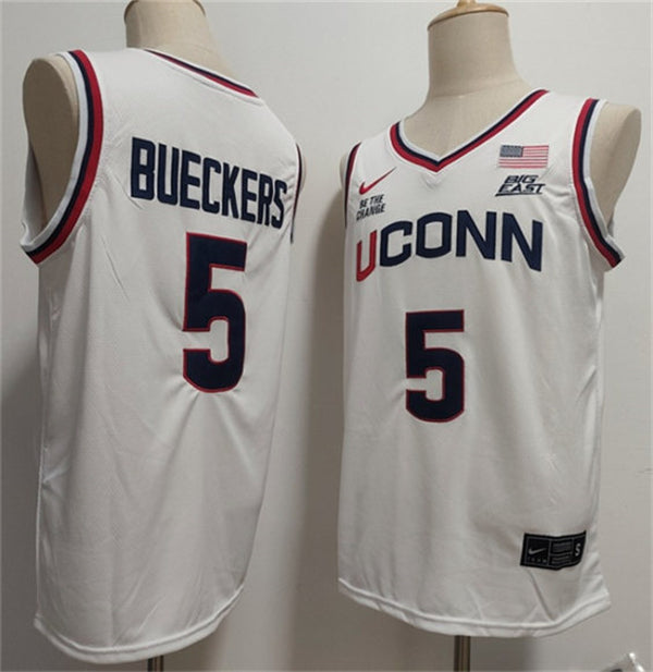 Custom UConn Huskies white jersey