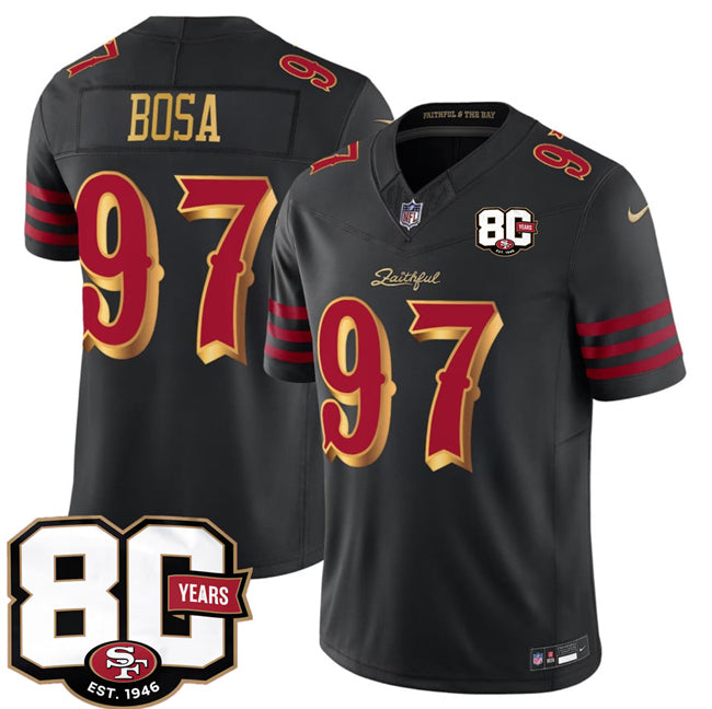 Nick Bosa San Francisco 49ers black Vapor jersey