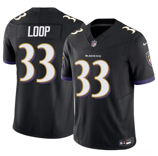 Tyler Loop Baltimore Ravens black Vapor jersey
