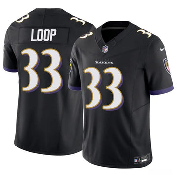 Tyler Loop Baltimore Ravens black Vapor jersey