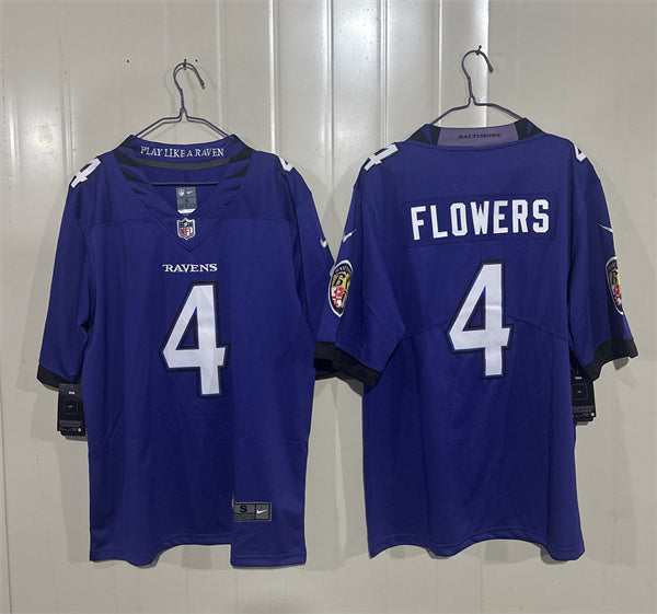 Zay Flowers Baltimore Ravens purple Vapor jersey