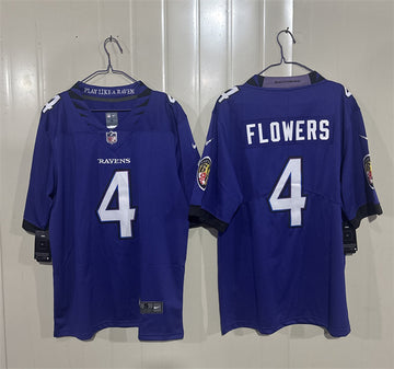 Zay Flowers Baltimore Ravens purple Vapor jersey