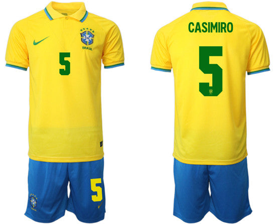 Casemiro Brazil National Team yellow Home jersey
