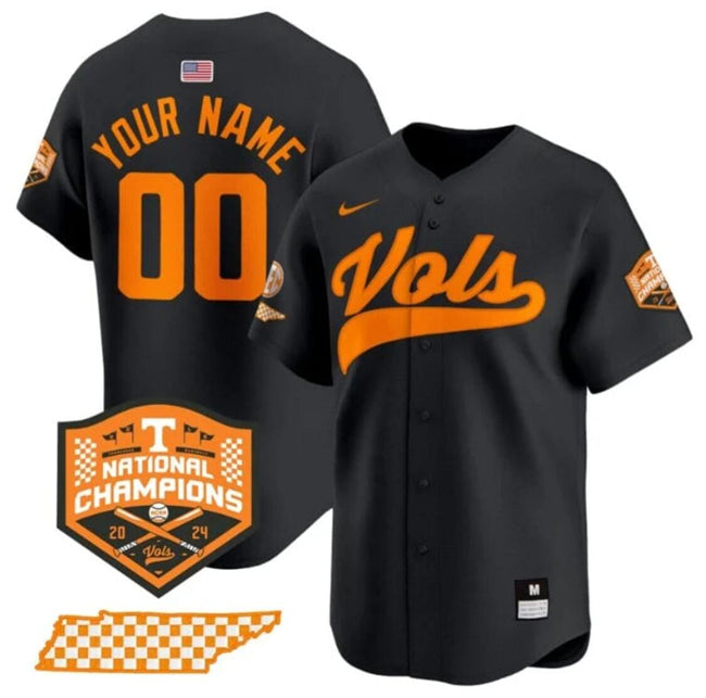 Custom Tennessee Volunteers black Vapor jersey