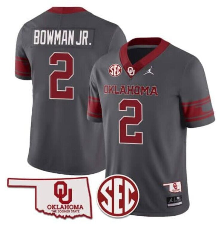 Billy Bowman Jr Oklahoma Sooners charcoal jersey