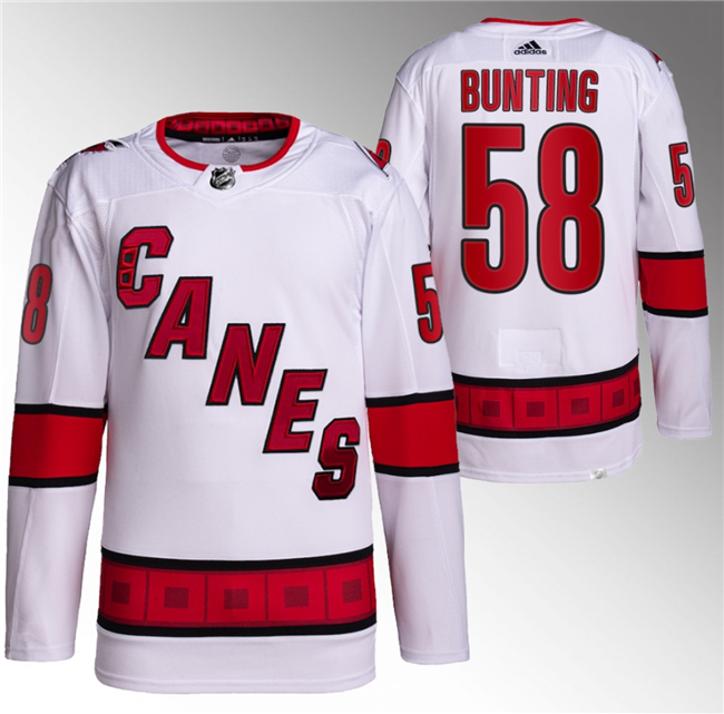 Michael Bunting Carolina Hurricanes white jersey