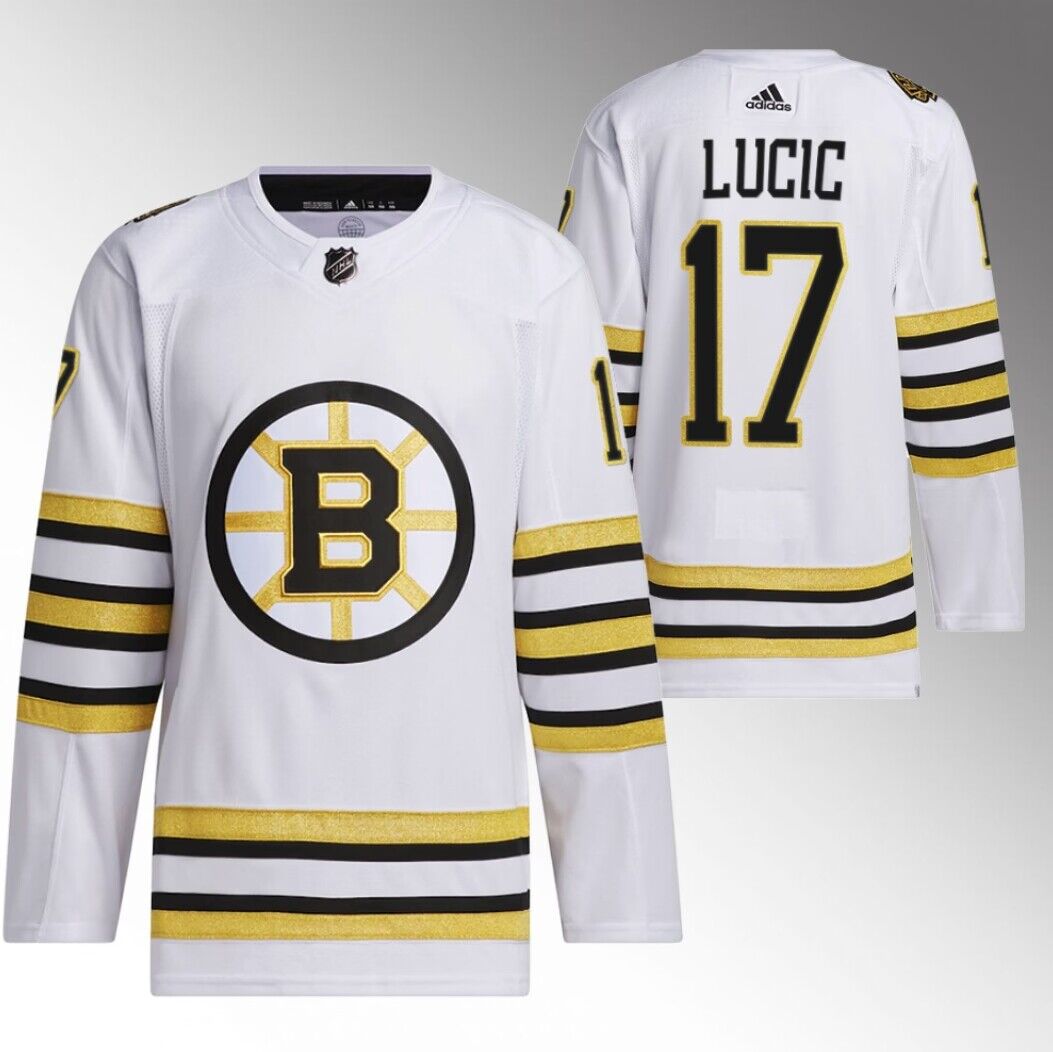 Milan Lucic Boston Bruins white jersey