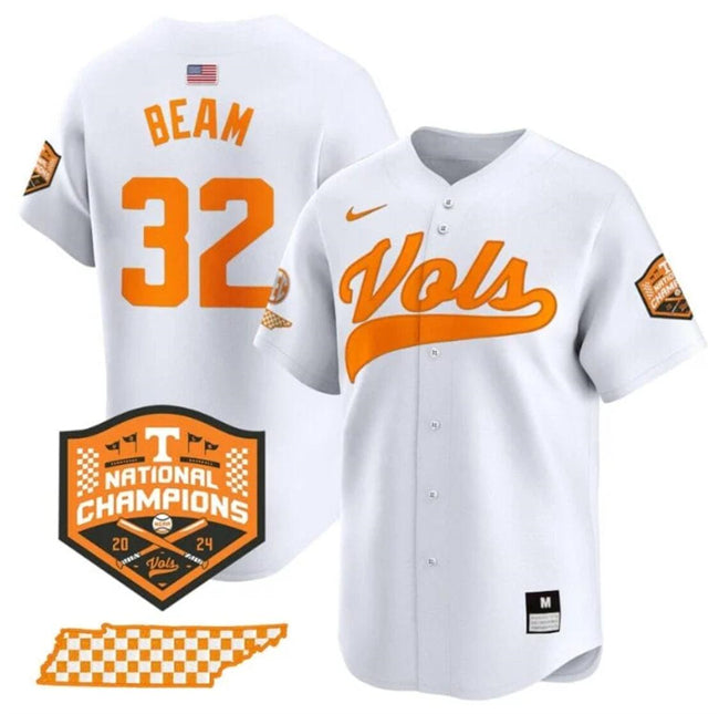 Drew Beam Tennessee Volunteers white Vapor jersey