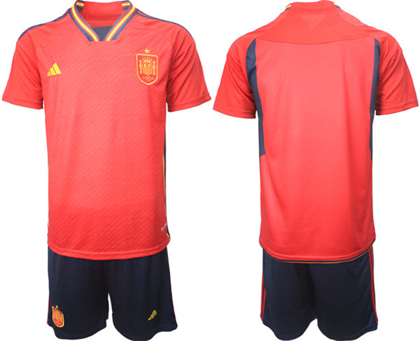 Custom Spain National Team red Home jersey