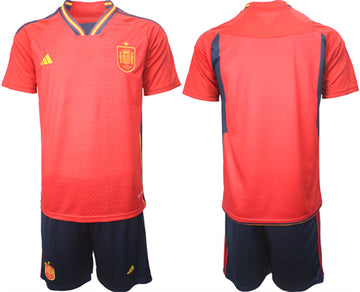 Custom Spain National Team red Home jersey