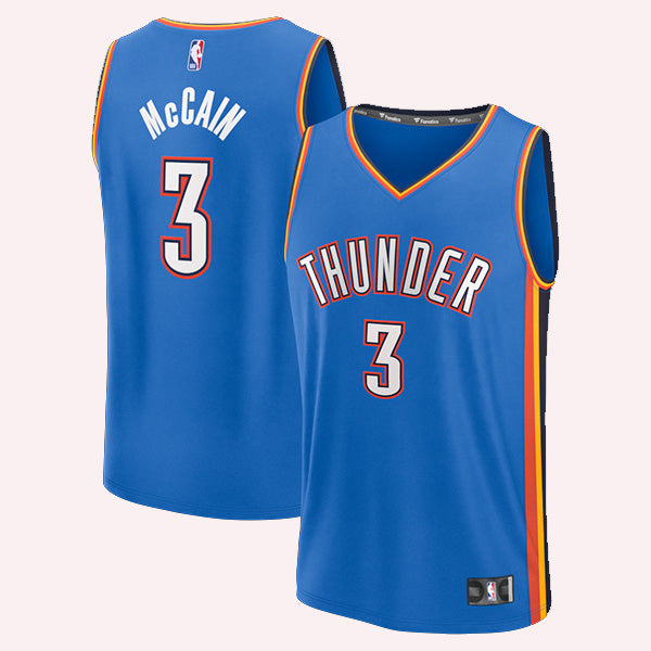 Blank Jared McCain Oklahoma City Thunder blue jersey