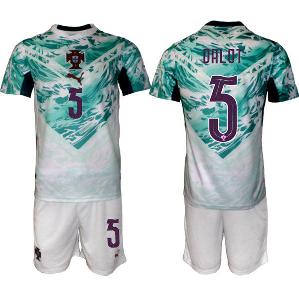 Diogo Dalot Portugal National Team green Away jersey