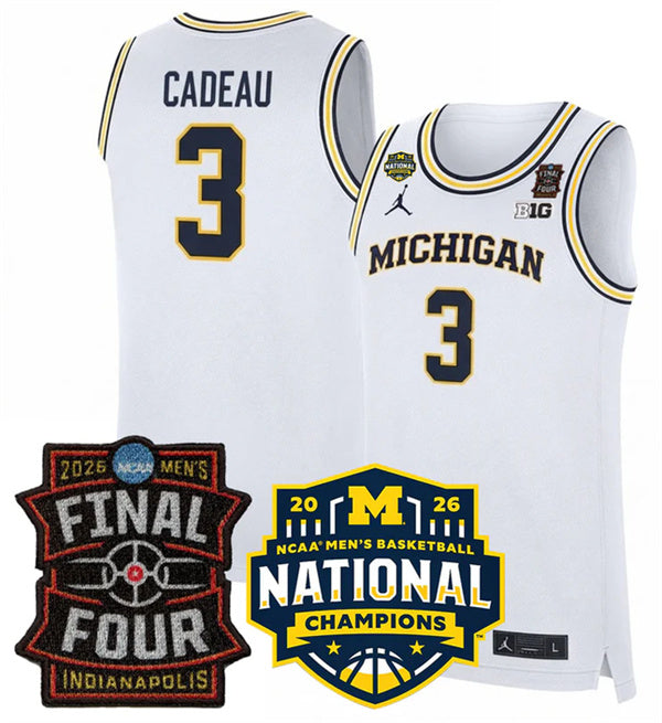 Elliot Cadeau Michigan Wolverines white jersey