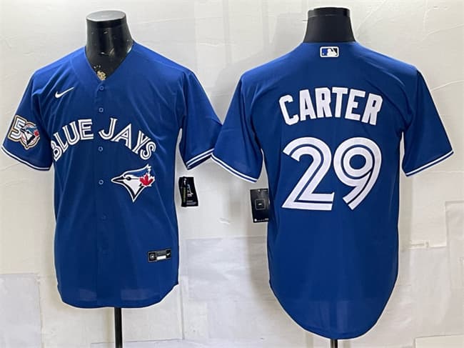 Joe Carter Toronto Blue Jays royal jersey