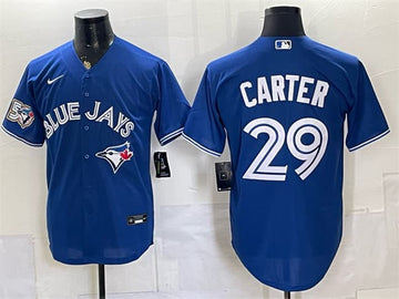 Joe Carter Toronto Blue Jays royal jersey