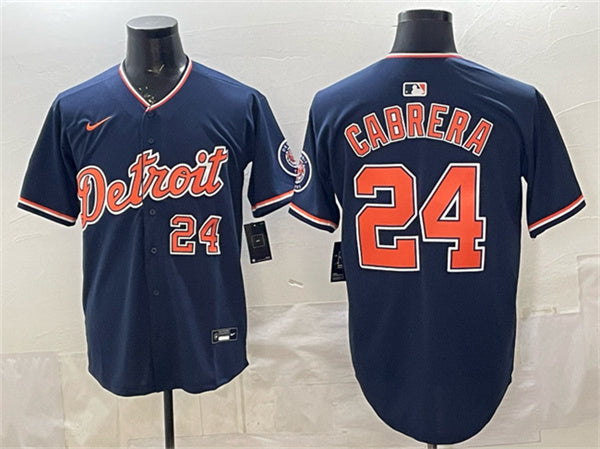Miguel Cabrera Detroit Tigers navy Vapor jersey