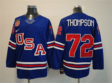 Tage Thompson Team USA Hockey royal jersey