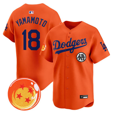 Yoshinobu Yamamoto Los Angeles Dodgers orange Vapor jersey