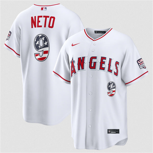 Zach Neto Los Angeles Angels white Home jersey