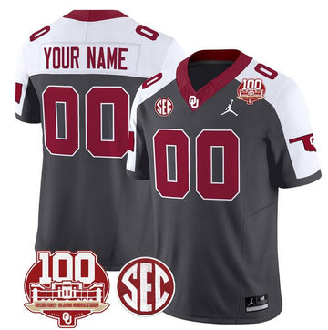 Custom Oklahoma Sooners anthracite Vapor jersey