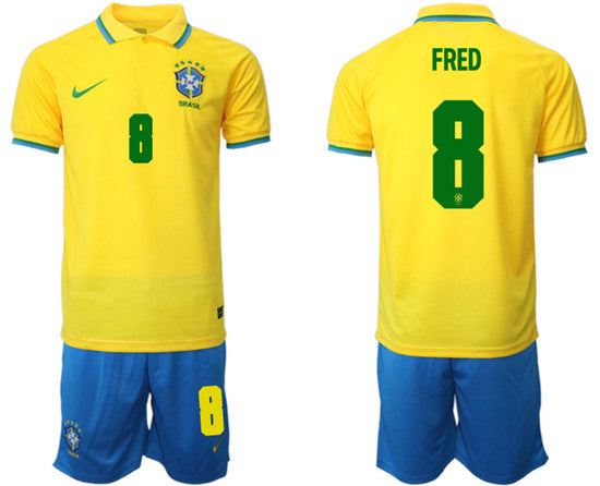 Fred Brazil National Team yellow Home jersey