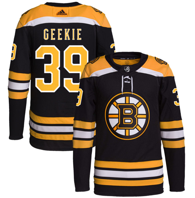 Morgan Geekie Boston Bruins black jersey