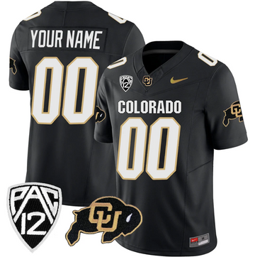 Custom Colorado Buffaloes black jersey