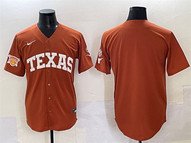 Custom Texas Longhorns orange jersey