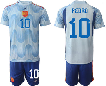 Pedro Spain National Team blue Away jersey