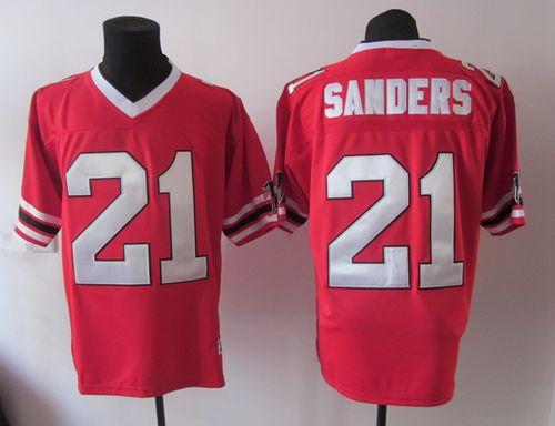 Deion Sanders Atlanta Falcons red Throwback jersey