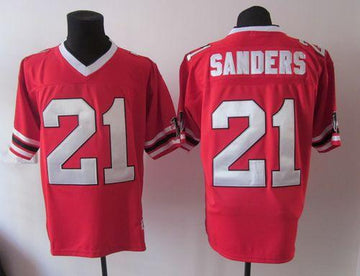 Deion Sanders Atlanta Falcons red Throwback jersey