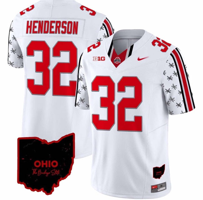 Custom Ohio State Buckeyes white Limited jersey