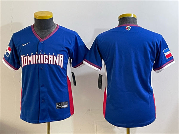 Custom Dominican Republic Baseball royal Classic jersey