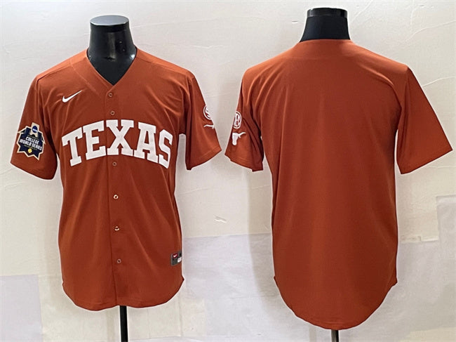 Custom Texas Longhorns orange jersey
