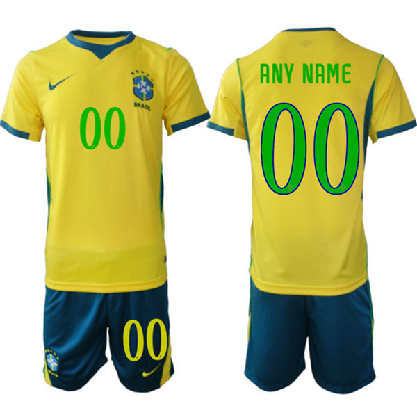 Custom Brazil National Team yellow jersey