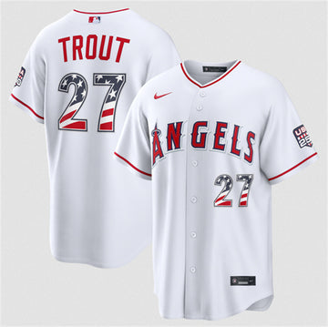 Mike Trout Los Angeles Angels white Home jersey
