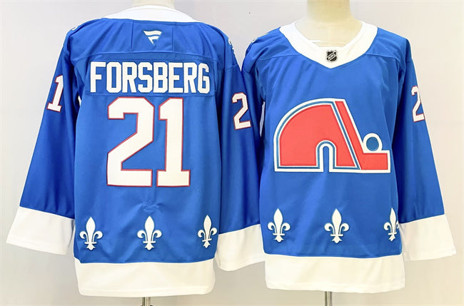 Peter Forsberg Colorado Avalanche blue jersey