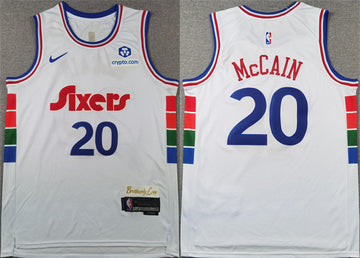 Jared McCain Philadelphia 76ers white jersey