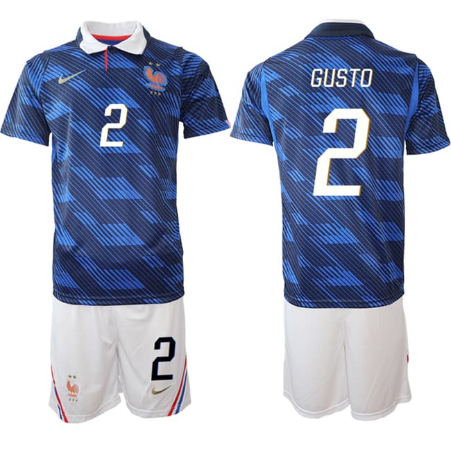 Malo Gusto France National Team navy Home jersey