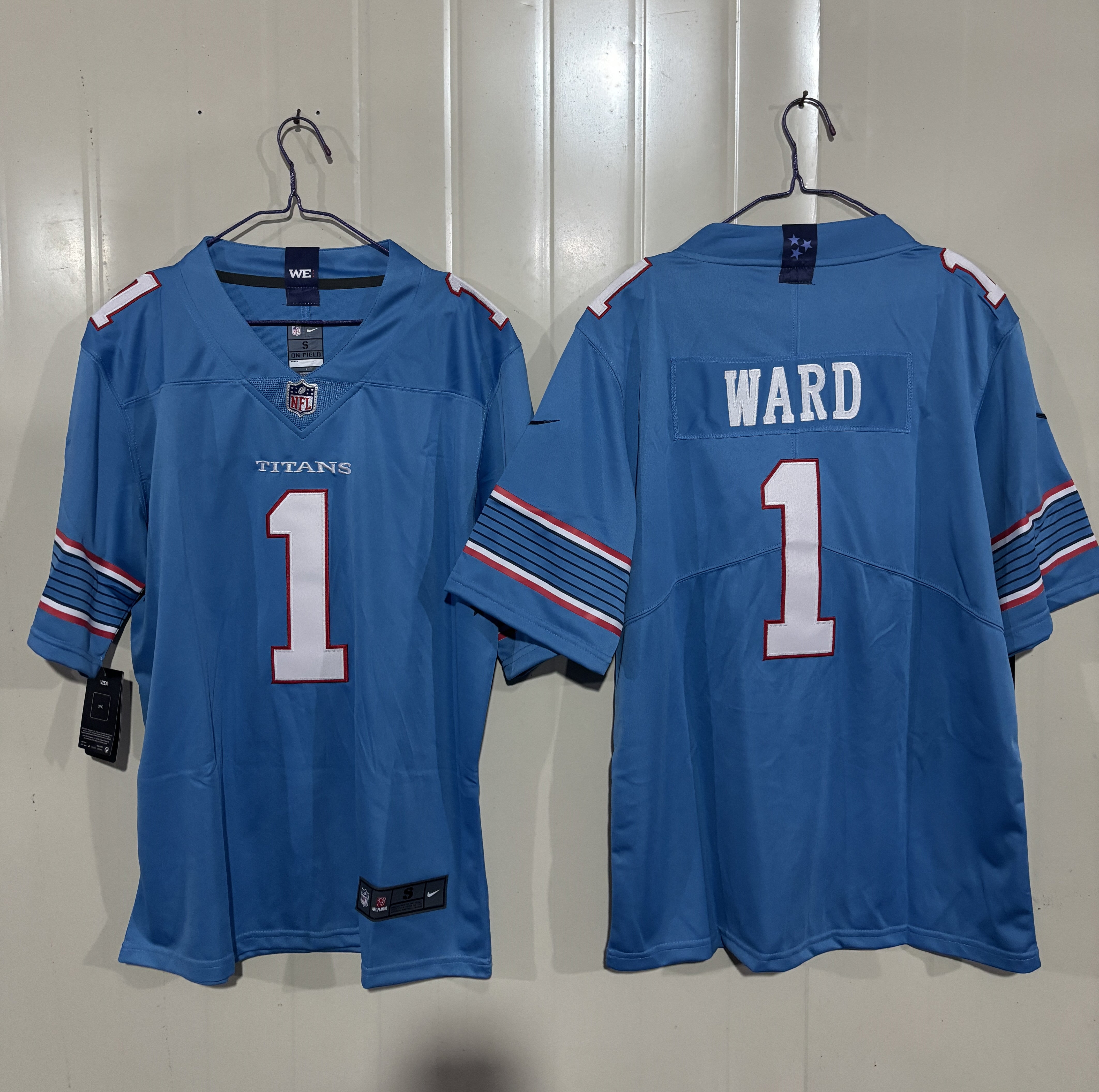 Cameron Ward Tennessee Titans blue Vapor jersey