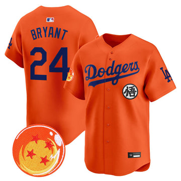 Kobe Bryant Los Angeles Dodgers orange Vapor jersey
