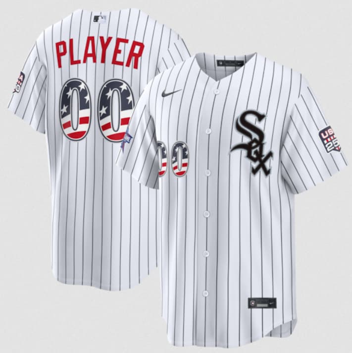 Custom Chicago White Sox white All-Star jersey